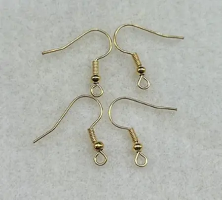 Náušnicový afroháček 20mm zlato žlute