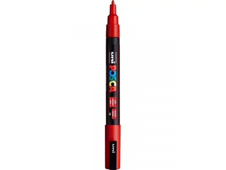 Akrylový fix Uni Posca PC-3M 0,9–1,3 mm – 14 tmavě červená