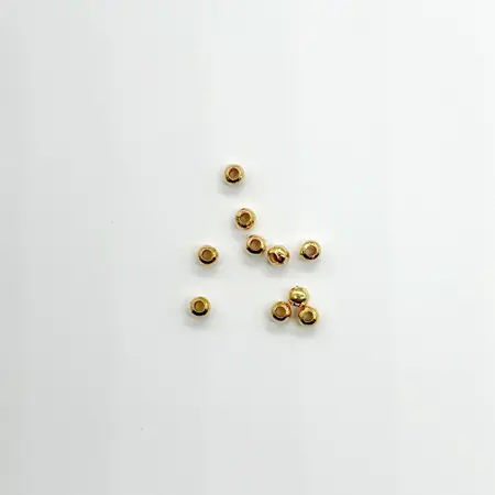 Kovovy koralek 3mm10kusu zlaty