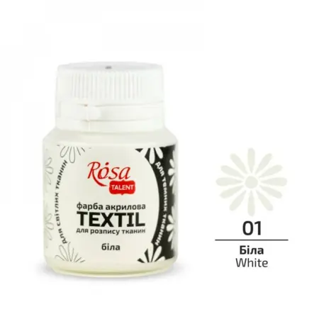 Barva na textil Rosa 20ml 01 White