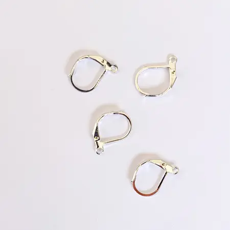 Ocelové náušnicové zapínání uzavřené - dámský patent barva  stříbrná