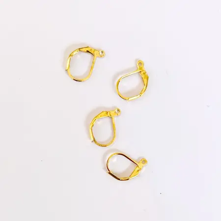 Ocelové náušnicové zapínání uzavřené - dámský patent barva zlatá