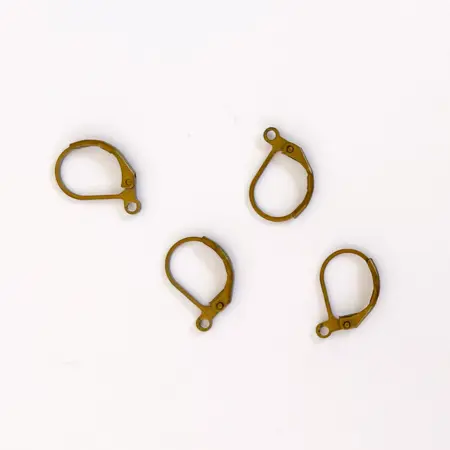 Ocelové náušnicové zapínání uzavřené - dámský patent barva starozlata 