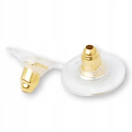 Zarážka na náušnice 10mm zlatá 