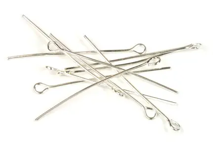 Ketlovací očkové jehly stribrna 30mm 