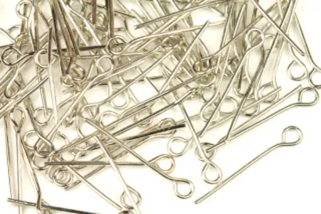 Ketlovací očkové jehly stribrna 15mm 