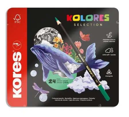 Trojhranné pastelky Kores Kolores Selection 24ks