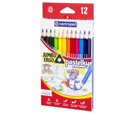 Trojhranné pastelky Centropen Jumbo 12ks