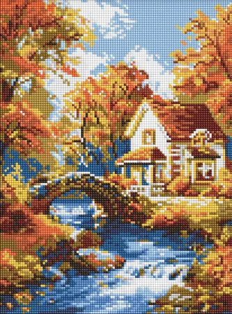 Diamantová mozaika 30×40 cm – kreativní sada s kamínky  Pohodlí v přírodě