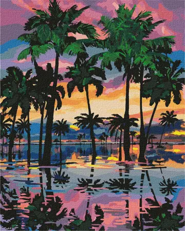 Malování podle čísel 40×50 cm – kreativní sada pro dospělé i děti  Jižní romantika 