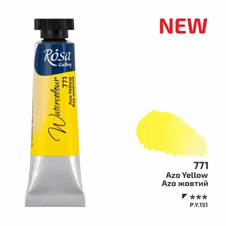 Akvarelová barva Rosa Gallery 10 ml –  771 Azo yellow