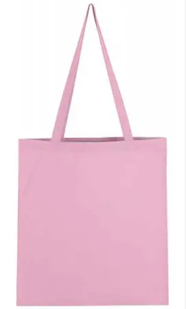Bavlněná taška s dlouhým uchem  světle růžová / rose 38x42cm