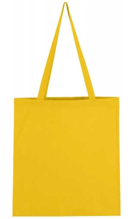 Bavlněná taška s dlouhým uchem  žlutá / yellow 38x42cm
