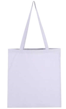 Bavlněná taška s dlouhým uchem  bílá / snowwhite 38x42cm