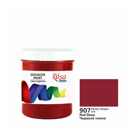 Kvašová barva Rosa 907 red deep 100ml