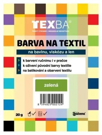 Barva na textil Texba 20g zelená 