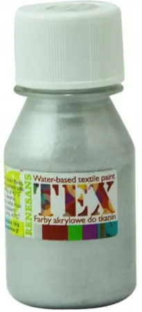 Barva akrylová na textil TEX RENESANS 50 ml  Stříbrná 181