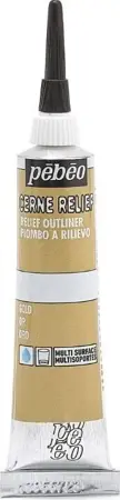 Nevypalovací kontura na sklo Cerne Relief 20ml   zlatá 