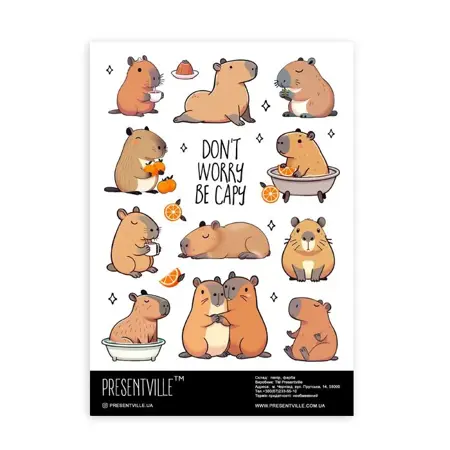 Sada samolepek Kapybara