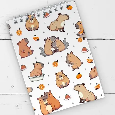 Blok kroužková vazba A6 Kapybara