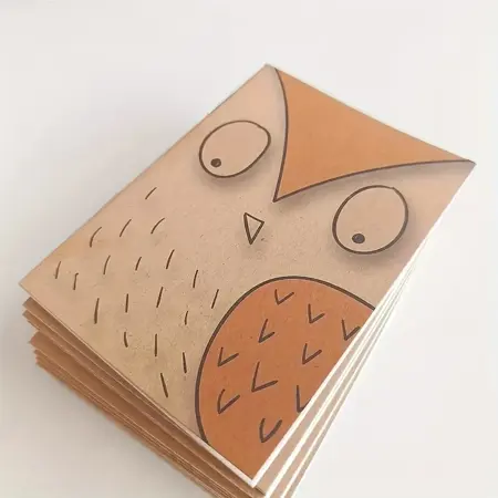 Kapesní zápisník Kraft sova 