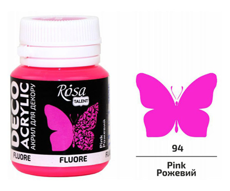 Akrylová barva Rosa Decor 20 ml – 194 Fluo pink