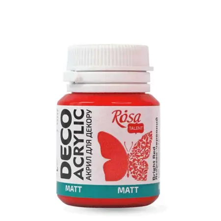 Akrylová barva Rosa Decor 20 ml – 20 Bright red