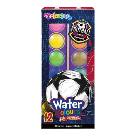 Vodové barvy Colorino Fotbal 12 barev