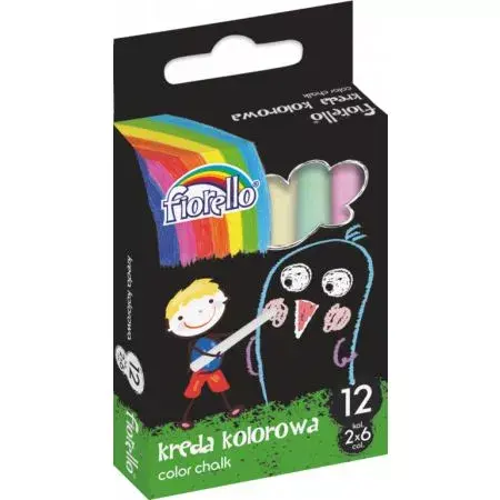 Bezprašné křídy Fiorello 12ks barevné