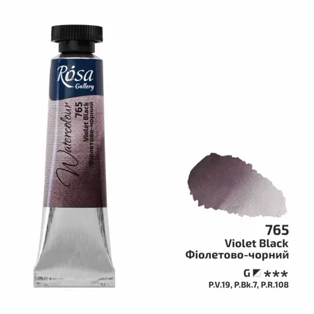 Akvarelové barvy Rosa 10 ml 765 violet black