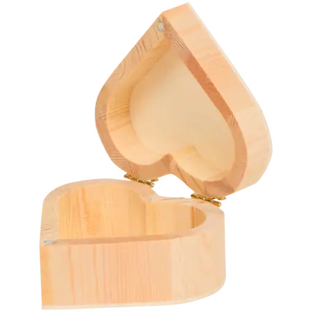 Dřevěná úložná dóza Srdce 