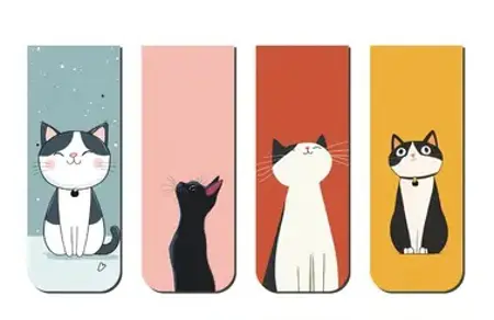 Magnetické záložky 4ks Kočičky 1