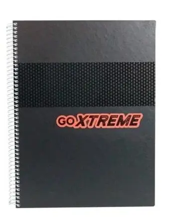 GOXTREME Kroužkový zápisník A4 - linkovaný červená