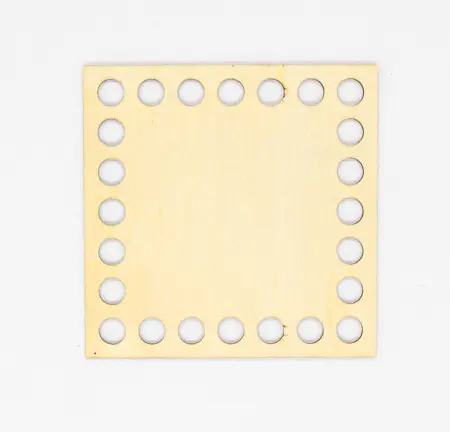 Dřevěné dno/víko na košík - čtverec bříza - 10* 10 cm