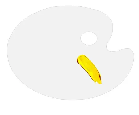 Akrylová paleta průhledná ovál 20*20cm