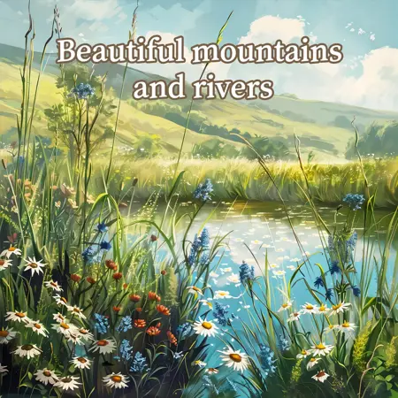 omalovanka pro dospělé beautiful mountaines and rivers