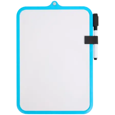 Mini bílá tabule modra