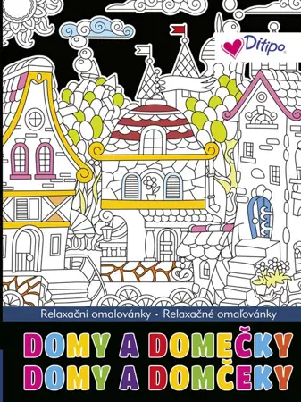 Relaxační omalovánky zlacené - Domy a domečky 