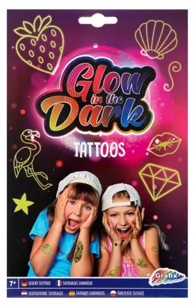 Tetování svítící ve tmě, 2 listy - Girls 