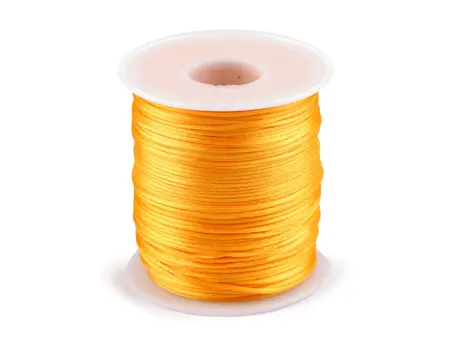 Saténová šňůra Ø1 mm žlutá narcisová