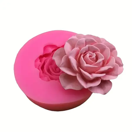 Silikonová forma na svíčku nebo mýdlo Růžový Květ