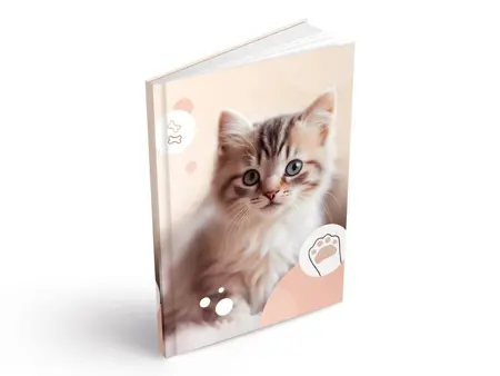 Záznamní kniha A6 100ls linka Koťátko 