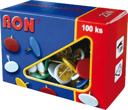 Připínáčky RON 224 barevné100ks