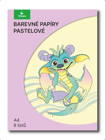 Barevné papíry A4 8ls pastelové