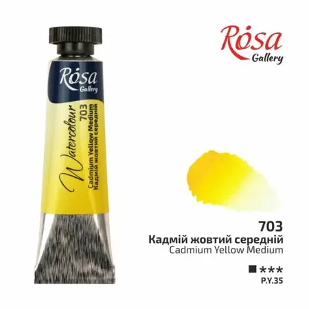 Akvarelová barva Rosa Gallery 10 ml – 703 cadmium yellow medium