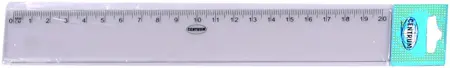 Pravítko Centrum 20cm transparentní