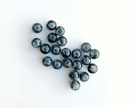 Korálek práskaný kulička 8mm černá