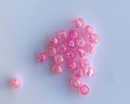 Korálek práskaný kulička 8mm nachová