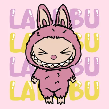 Malování podle čísel 25×25 cm – dětské motivy  Je to Labubu pink 