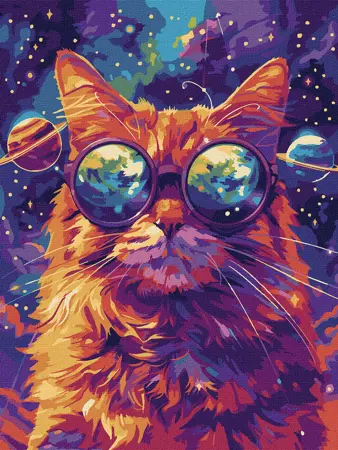 Malování podle čísel – plátno 30×40 cm Hvězdné brýle